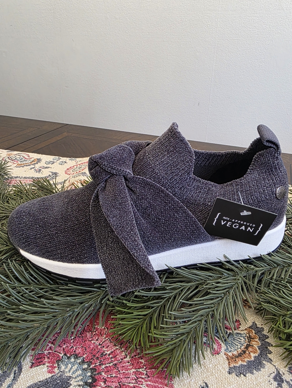 Bernie Mev. Women's Tara Serenity Slip-On Sneakers In Dark Grey Flannel